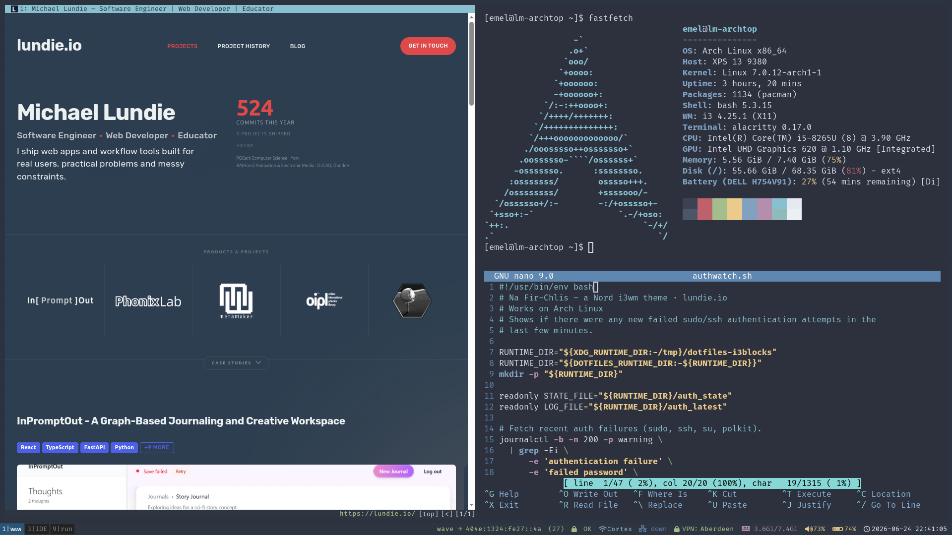 Na Fir-Chlis – theming i3 end-to-end in Nord